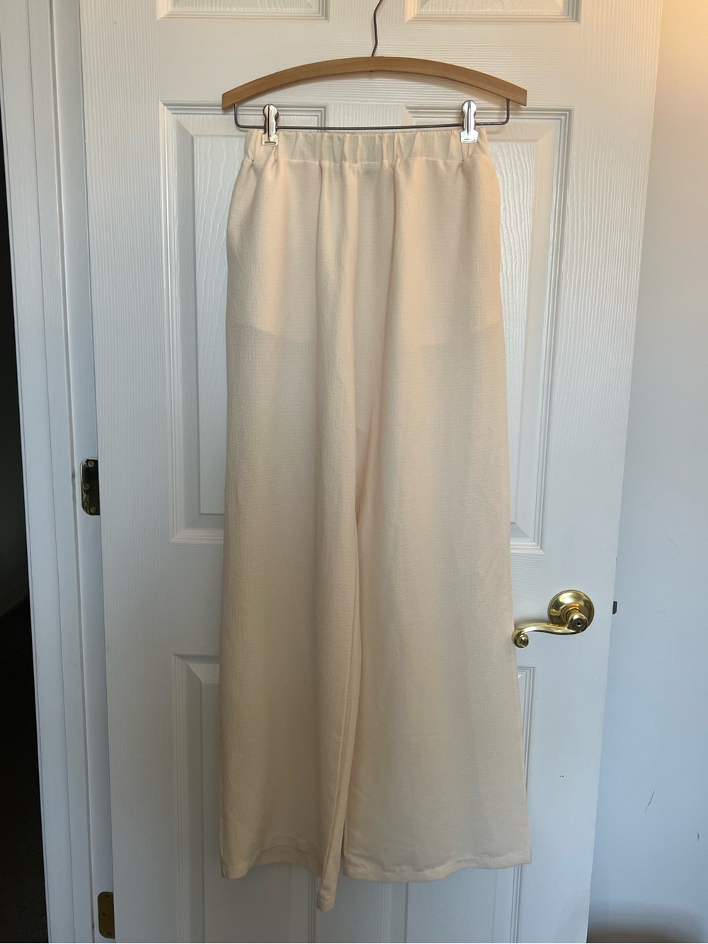 Cream Button Up & Flowy Pant Set - Picture 4 of 4